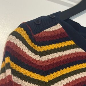 Skies Are Blue Multicolor Striped Sweater